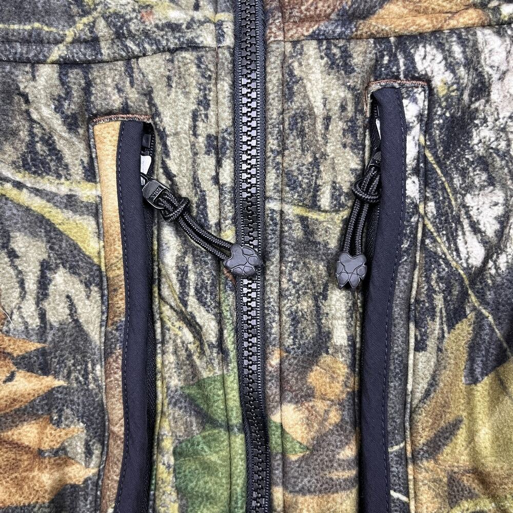 mad dog gear mossy oak jacket camo fleece lined full zip large - Picture 6 of 13